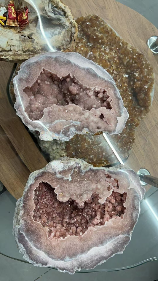 Pink Agate Geode